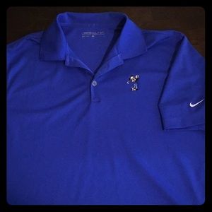 Men’s L Mickey Mouse Nike Golf polo shirt sleeves.